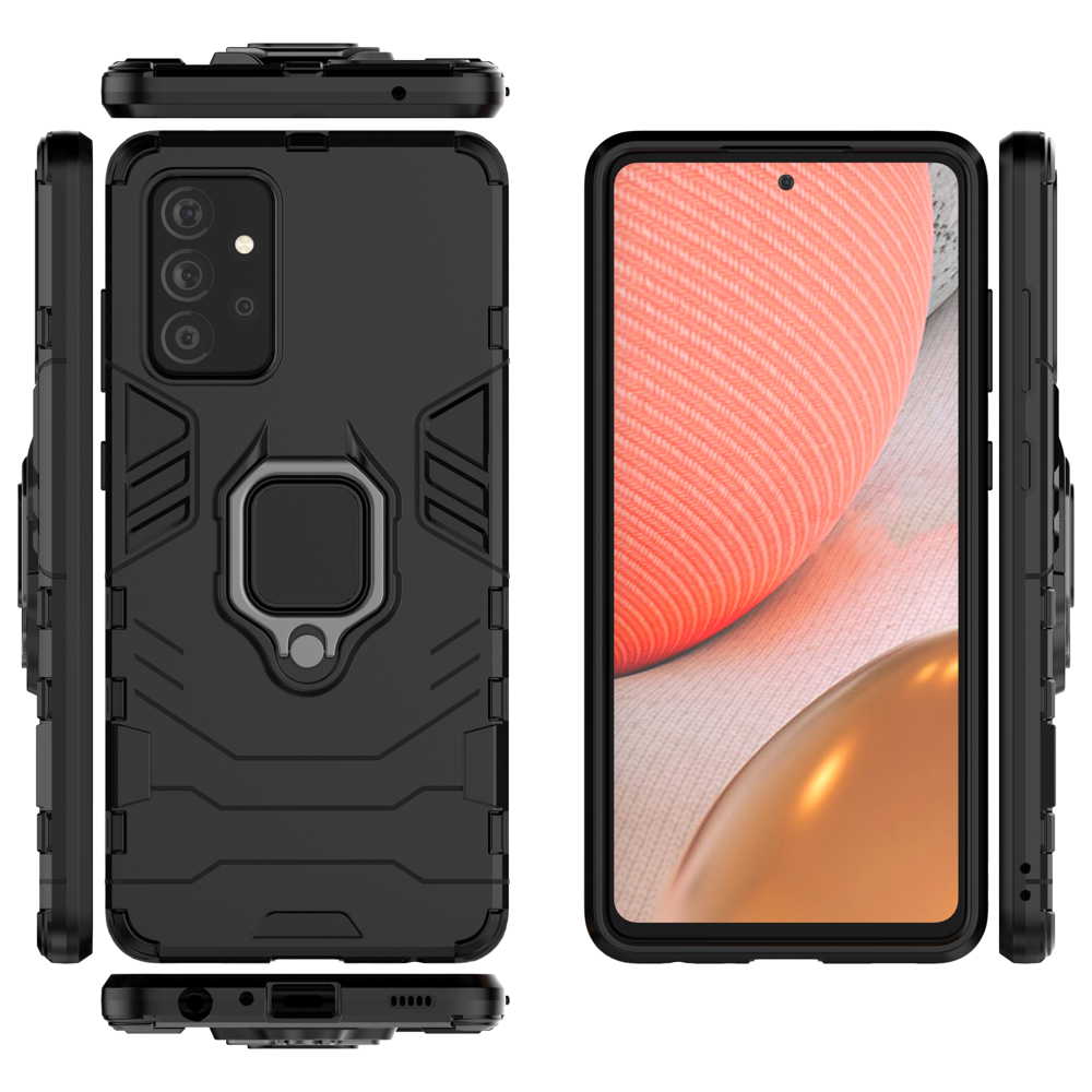 Ring Armor dėklas Samsung Galaxy A72 4G – juodas -- Samsung Galaxy A72