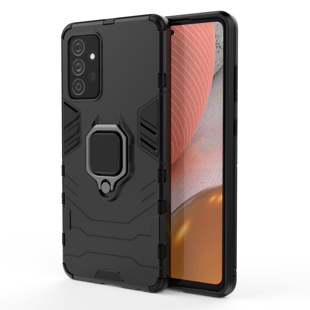 Ring Armor dėklas Samsung Galaxy A72 4G – juodas -- Samsung Galaxy A72