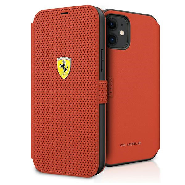 Ferrari atverčiamas dėklas iPhone 12 mini – raudonas -- iPhone 12 Mini