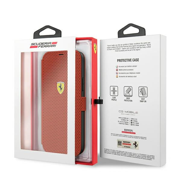 Ferrari atverčiamas dėklas iPhone 12 mini – raudonas -- iPhone 12 Mini