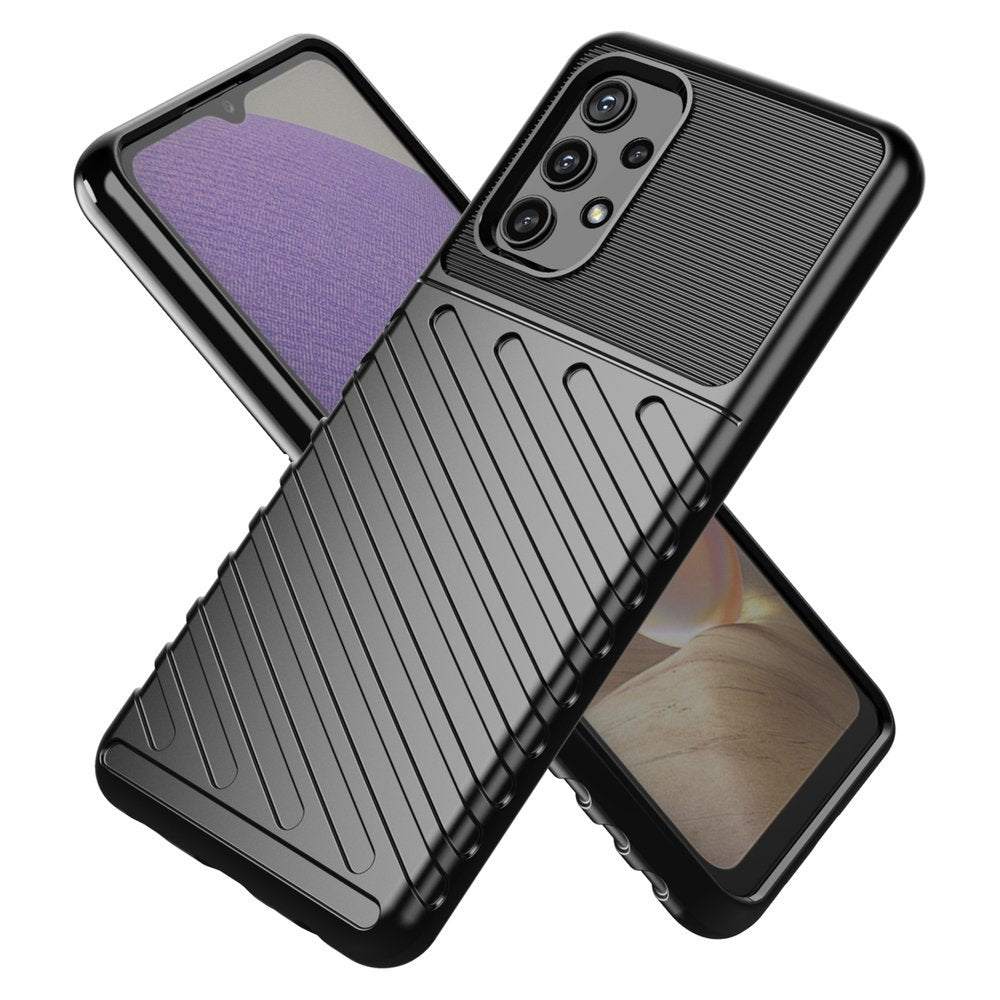 Thunder Case TPU dėklas Samsung Galaxy A72 4G – juodas -- Samsung Galaxy A72