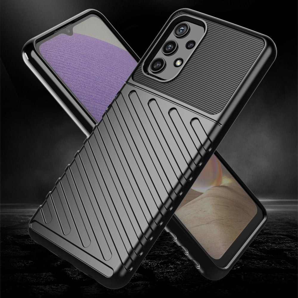 Thunder Case TPU dėklas Samsung Galaxy A72 4G – juodas -- Samsung Galaxy A72