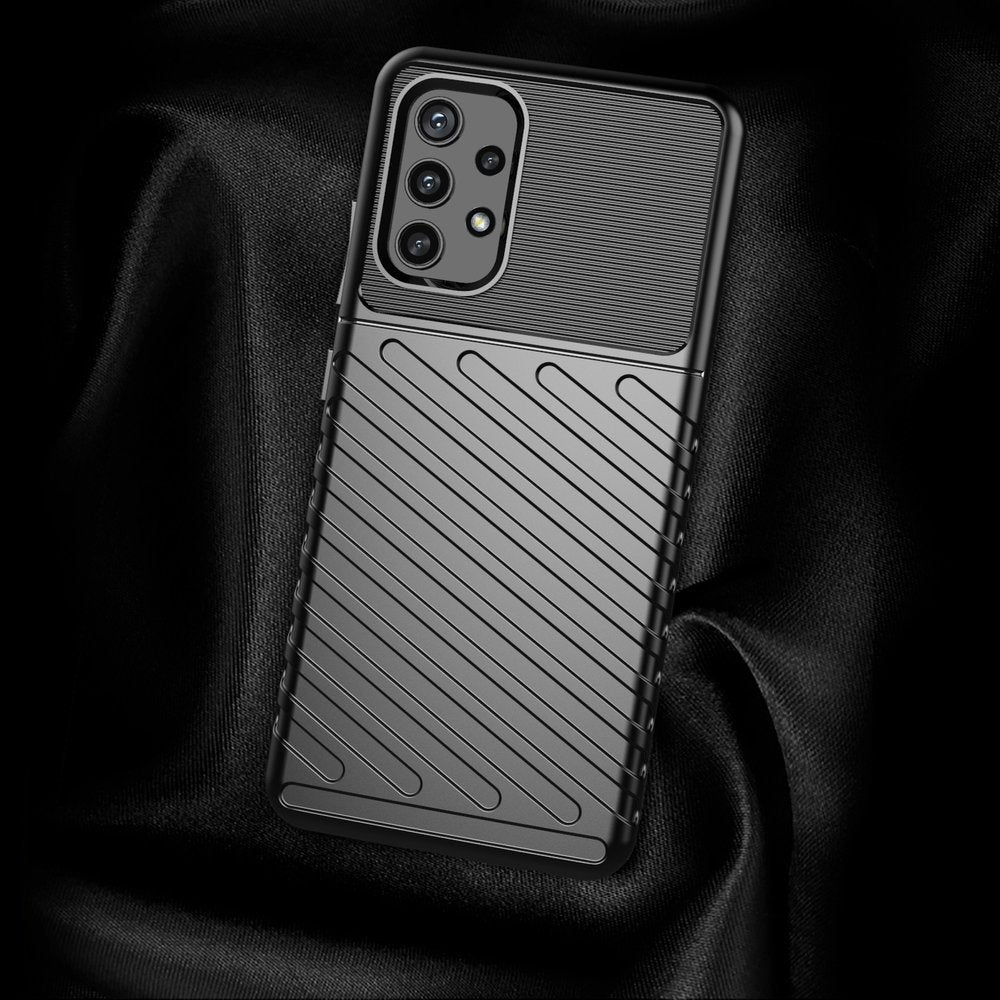Thunder Case TPU dėklas Samsung Galaxy A72 4G – juodas -- Samsung Galaxy A72