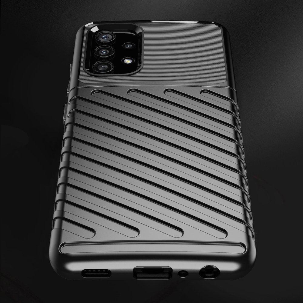 Thunder Case TPU dėklas Samsung Galaxy A72 4G – juodas -- Samsung Galaxy A72
