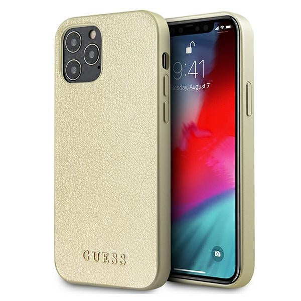 Guess Iridescent dėklas iPhone 12 Pro Max – auksinis -- iPhone 12 Pro Max