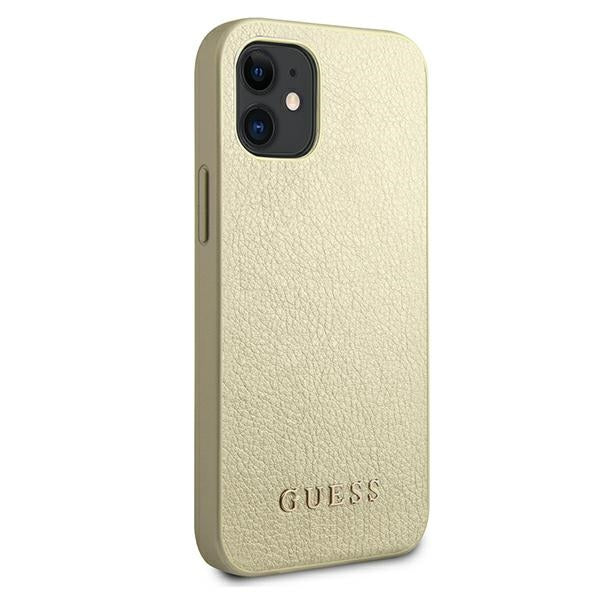 Guess Iridescent dėklas iPhone 12 mini – auksinis -- iPhone 12 Mini