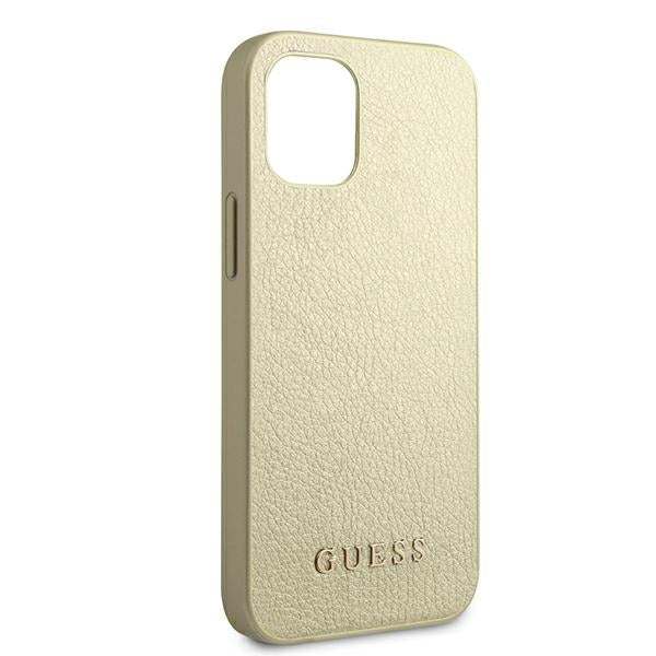 Guess Iridescent dėklas iPhone 12 mini – auksinis -- iPhone 12 Mini