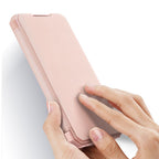 Dux Ducis Skin X atverčiamas dėklas Galaxy A72 – rožinis -- Samsung Galaxy A72