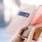Dux Ducis Skin X atverčiamas dėklas Galaxy A72 – rožinis -- Samsung Galaxy A72