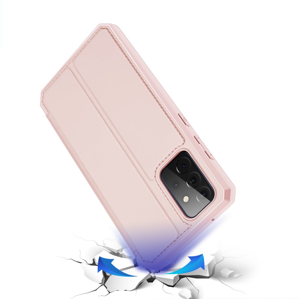 Dux Ducis Skin X atverčiamas dėklas Galaxy A72 – rožinis -- Samsung Galaxy A72