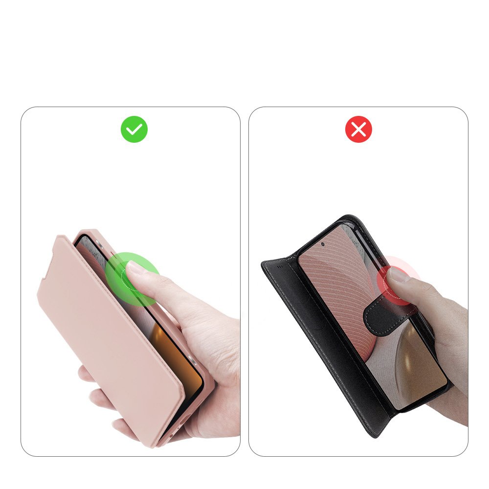 Dux Ducis Skin X atverčiamas dėklas Galaxy A72 – rožinis -- Samsung Galaxy A72