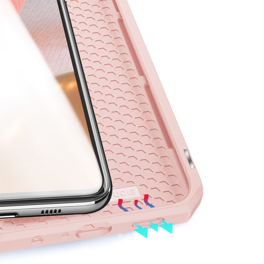 Dux Ducis Skin X atverčiamas dėklas Galaxy A72 – rožinis -- Samsung Galaxy A72
