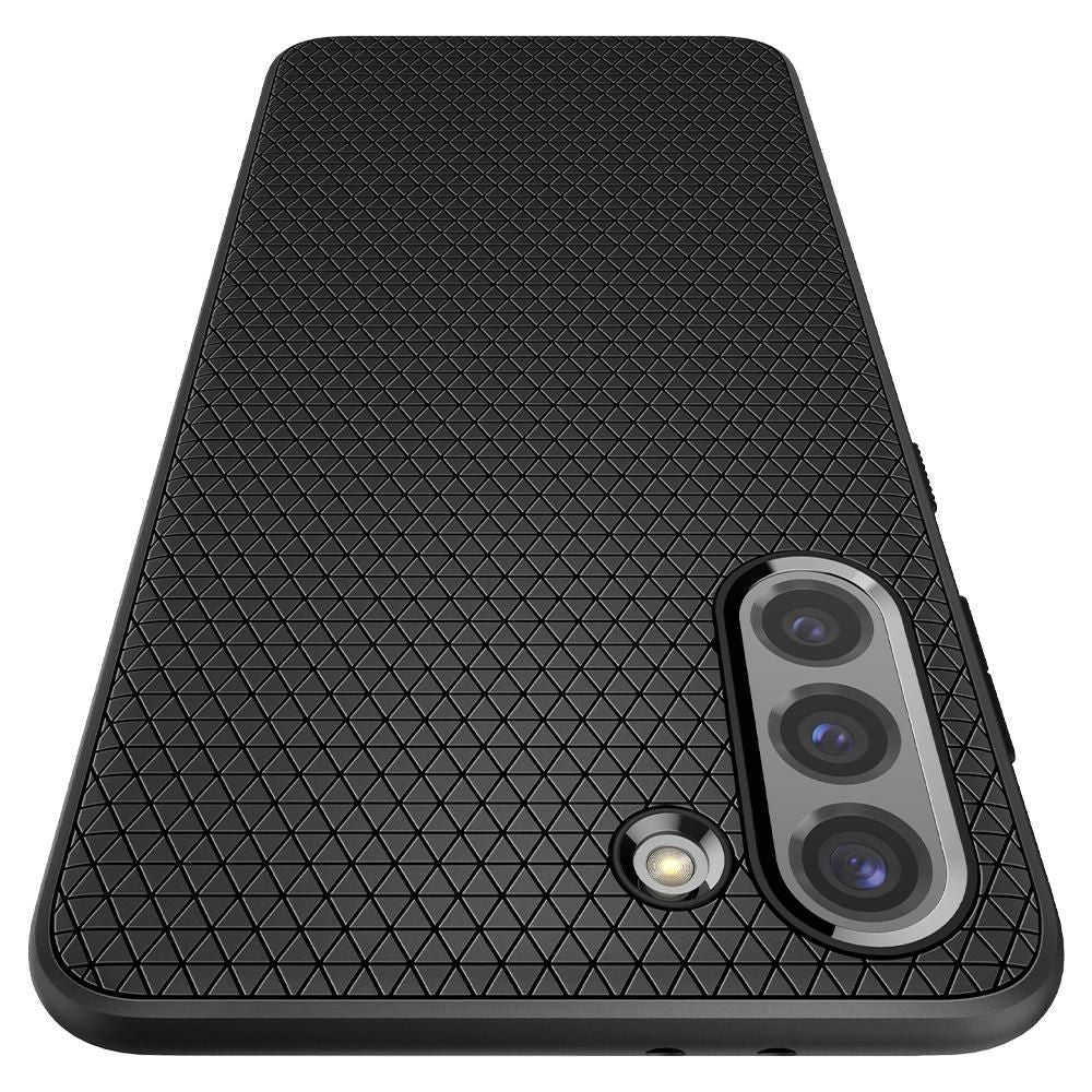 Spigen Liquid Air dėklas Samsung Galaxy S21 – matinis juodas -- Samsung Galaxy S21