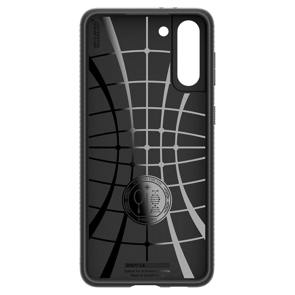 Spigen Liquid Air dėklas Samsung Galaxy S21 – matinis juodas -- Samsung Galaxy S21