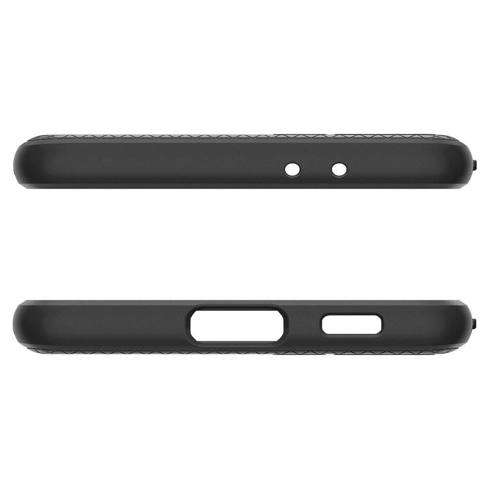 Spigen Liquid Air dėklas Samsung Galaxy S21 – matinis juodas -- Samsung Galaxy S21