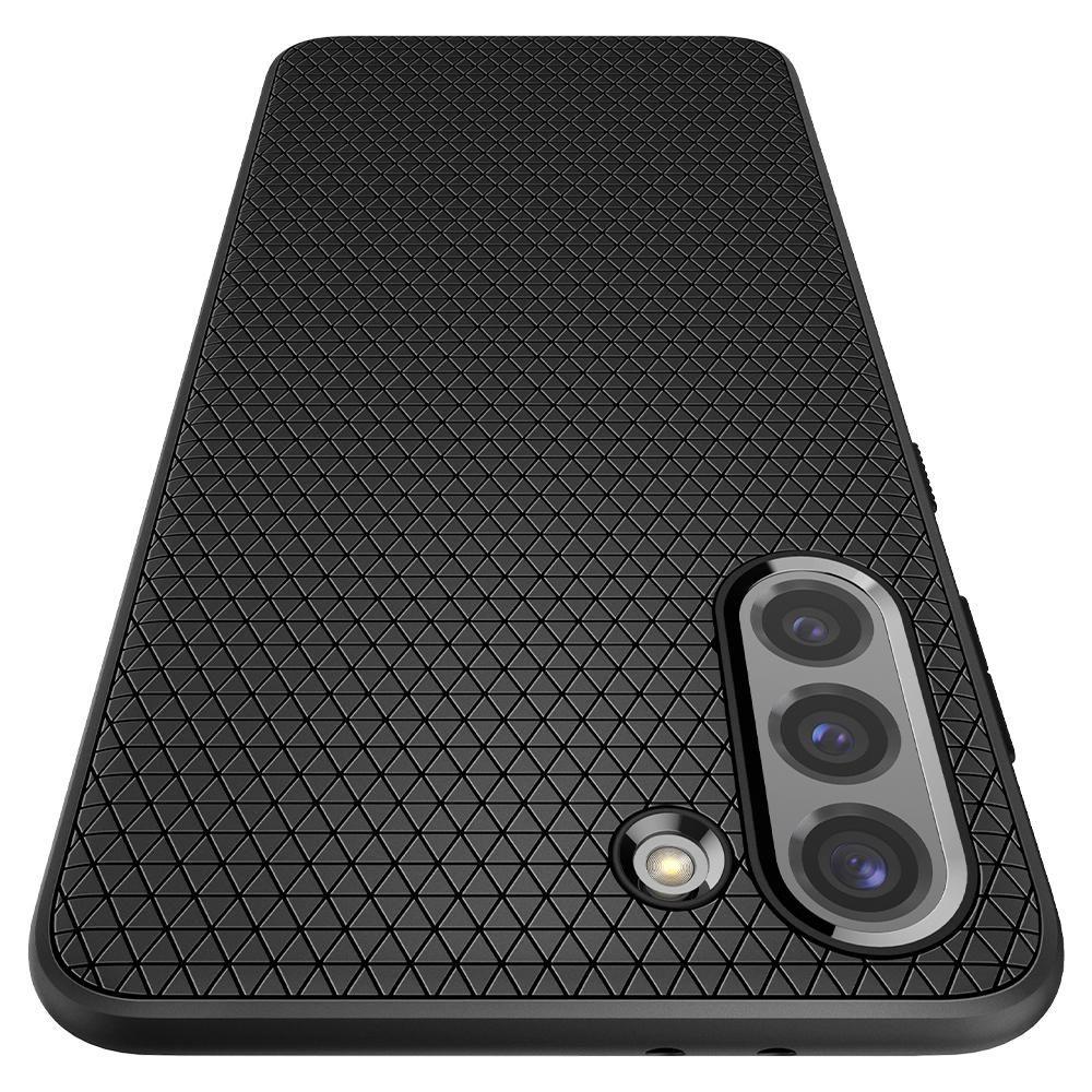 Spigen Liquid Air dėklas Samsung Galaxy S21 – matinis juodas -- Samsung Galaxy S21