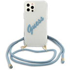 Guess Vintage dėklas iPhone 12 Pro Max – mėlynas -- iPhone 12 Pro Max