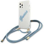 Guess Vintage dėklas iPhone 12 Pro Max – mėlynas -- iPhone 12 Pro Max