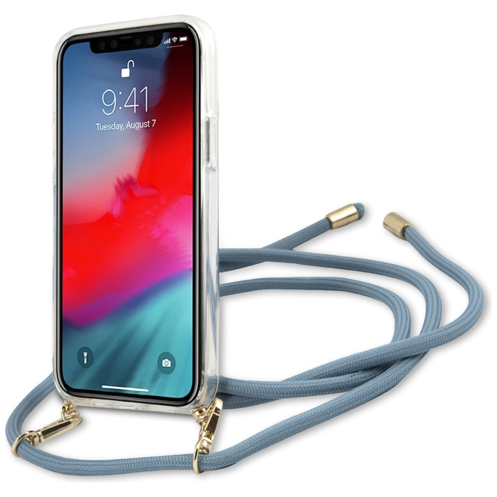 Guess Vintage dėklas iPhone 12 Pro Max – mėlynas -- iPhone 12 Pro Max