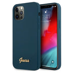 Guess silikoninis dėklas iPhone 12 Pro Max – mėlynas -- iPhone 12 Pro Max
