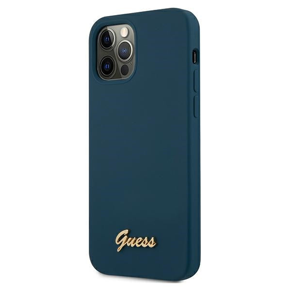 Guess silikoninis dėklas iPhone 12 Pro Max – mėlynas -- iPhone 12 Pro Max