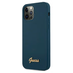 Guess silikoninis dėklas iPhone 12 Pro Max – mėlynas -- iPhone 12 Pro Max