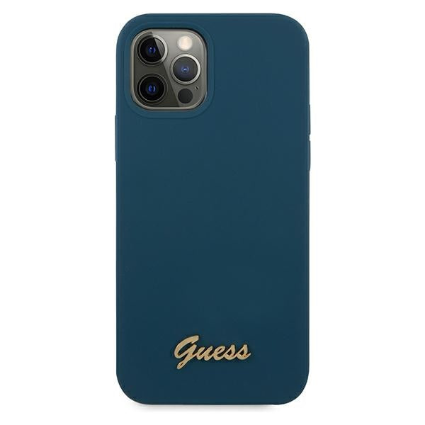 Guess silikoninis dėklas iPhone 12 Pro Max – mėlynas -- iPhone 12 Pro Max