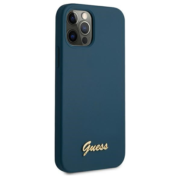 Guess silikoninis dėklas iPhone 12 Pro Max – mėlynas -- iPhone 12 Pro Max
