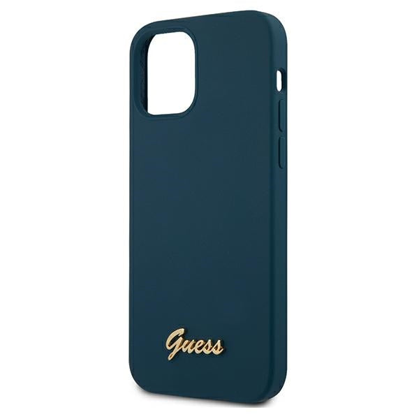 Guess silikoninis dėklas iPhone 12 Pro Max – mėlynas -- iPhone 12 Pro Max
