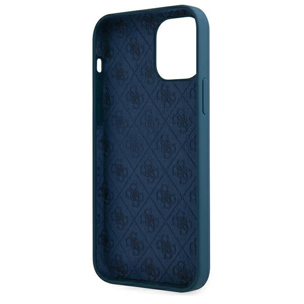 Guess silikoninis dėklas iPhone 12 Pro Max – mėlynas -- iPhone 12 Pro Max