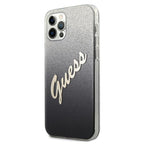 Guess dėklas iPhone 12 Pro Max – juodas, blizgus -- iPhone 12 Pro Max