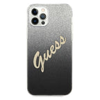 Guess dėklas iPhone 12 Pro Max – juodas, blizgus -- iPhone 12 Pro Max