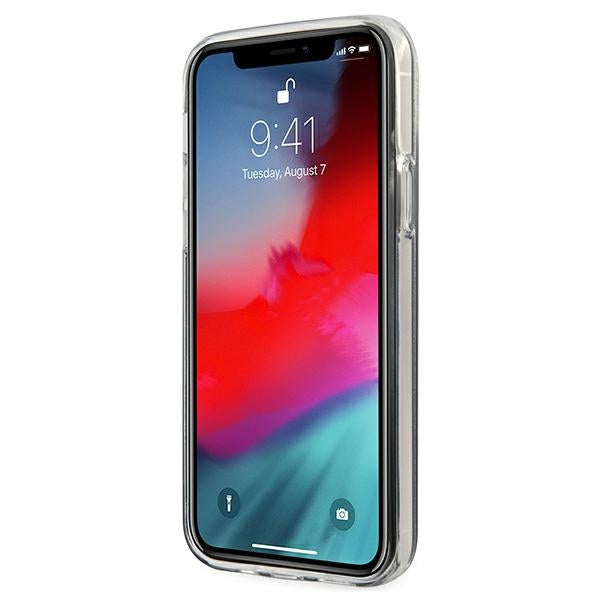 Guess dėklas iPhone 12 Pro Max – juodas, blizgus -- iPhone 12 Pro Max