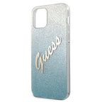 Guess dėklas iPhone 12 Pro Max – mėlynas Glitter Gradient -- iPhone 12 Pro Max