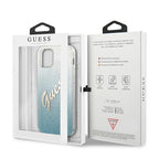 Guess dėklas iPhone 12 Pro Max – mėlynas Glitter Gradient -- iPhone 12 Pro Max