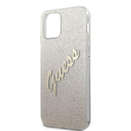 Guess dėklas iPhone 12 Pro Max – auksinis Glitter Gradient -- iPhone 12 Pro Max