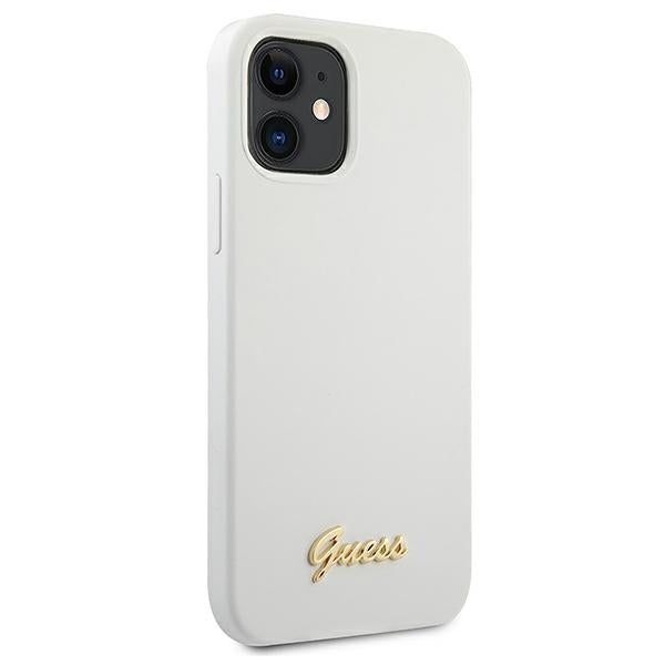 Guess silikoninis dėklas iPhone 12 mini – baltas -- iPhone 12 Mini