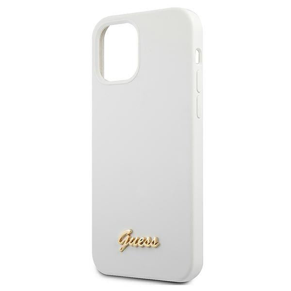 Guess silikoninis dėklas iPhone 12 mini – baltas -- iPhone 12 Mini