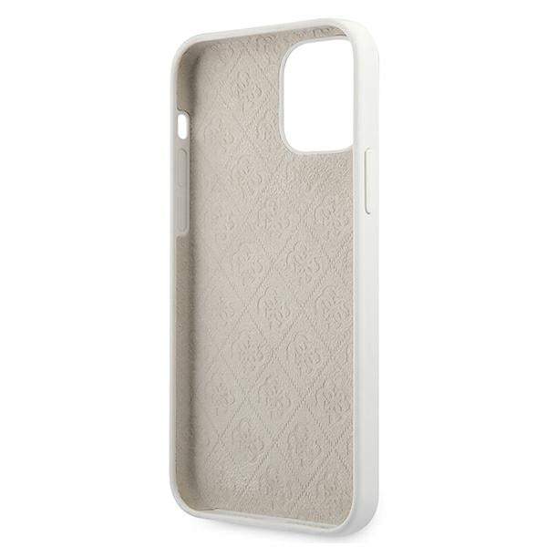 Guess silikoninis dėklas iPhone 12 mini – baltas -- iPhone 12 Mini