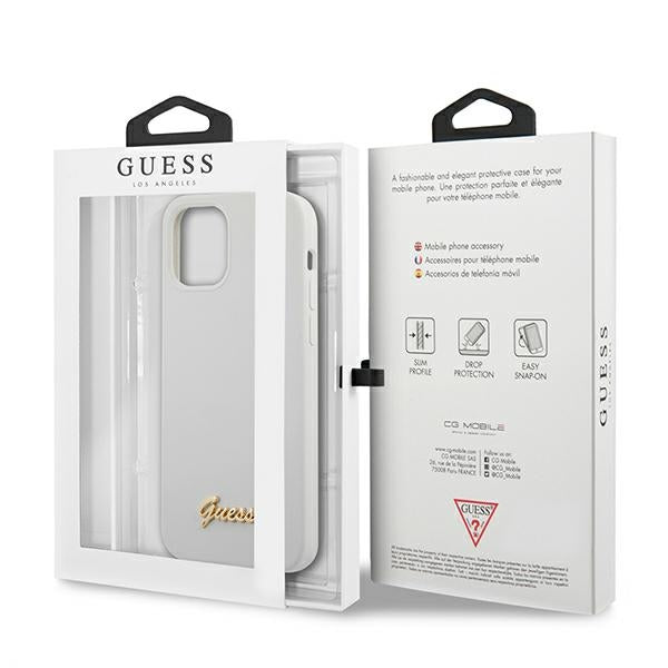 Guess silikoninis dėklas iPhone 12 mini – baltas -- iPhone 12 Mini