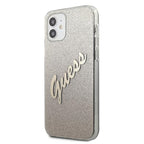 Guess Glitter Gradient dėklas iPhone 12 mini – auksinis -- iPhone 12 Mini