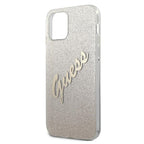 Guess Glitter Gradient dėklas iPhone 12 mini – auksinis -- iPhone 12 Mini