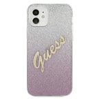 Guess dėklas iPhone 12 mini – rožinis (Glitter Gradient) -- iPhone 12 Mini