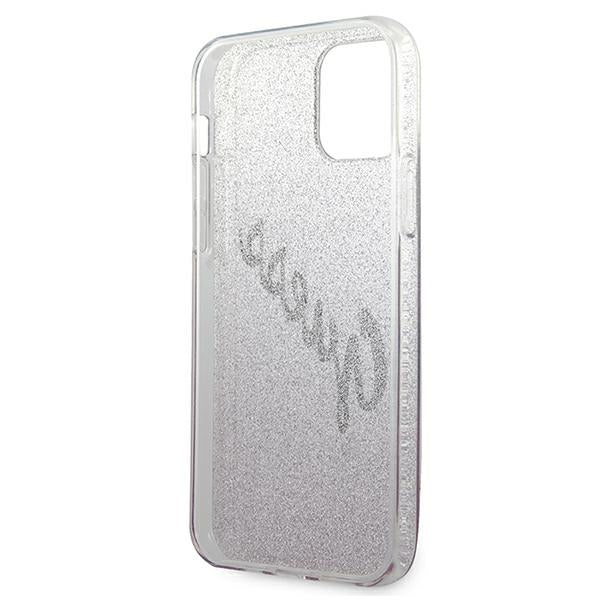 Guess dėklas iPhone 12 mini – rožinis (Glitter Gradient) -- iPhone 12 Mini