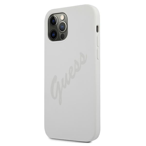 Guess silikoninis dėklas iPhone 12 Pro Max – kreminis -- iPhone 12 Pro Max