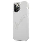 Guess silikoninis dėklas iPhone 12 Pro Max – kreminis -- iPhone 12 Pro Max