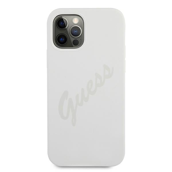 Guess silikoninis dėklas iPhone 12 Pro Max – kreminis -- iPhone 12 Pro Max