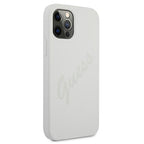 Guess silikoninis dėklas iPhone 12 Pro Max – kreminis -- iPhone 12 Pro Max