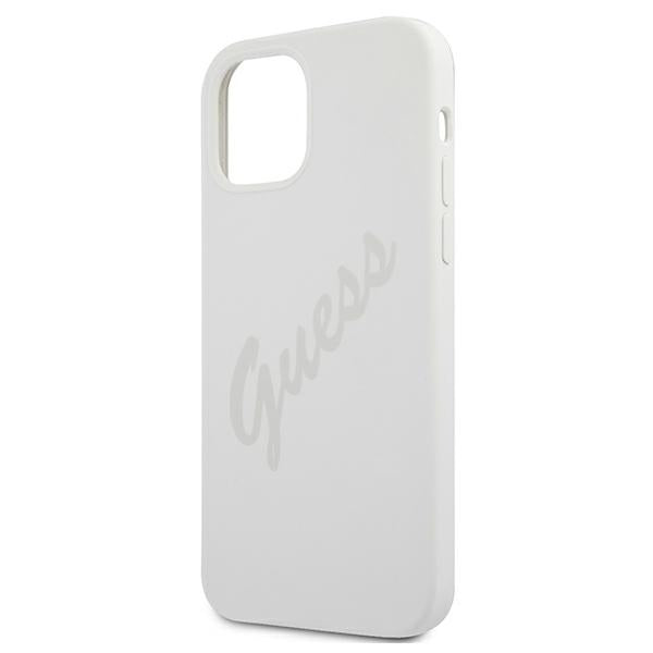 Guess silikoninis dėklas iPhone 12 Pro Max – kreminis -- iPhone 12 Pro Max