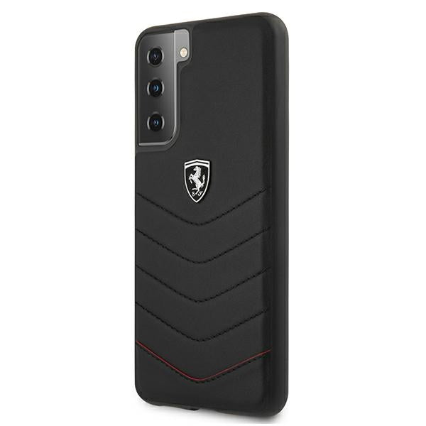 Ferrari Off Track Quilted dėklas Galaxy S21+ – juodas -- Samsung Galaxy S21+